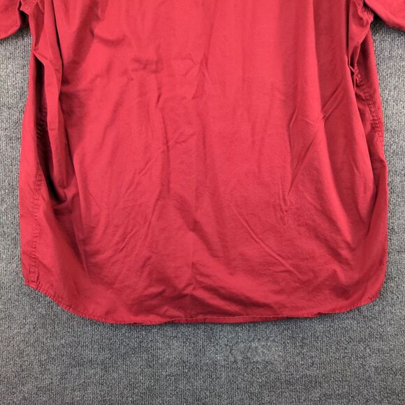 Wrangler Authentics Mens Chest Pocket Button-Down Shirt Red 2XT 100% Cotton - Picture 8 of 12